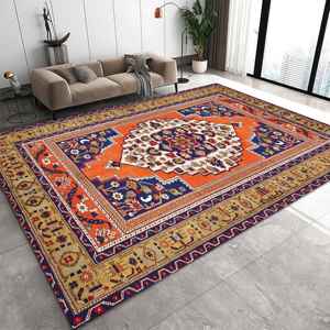 Traditional Pattern Design Printed <b>Rug</b>, <b>Boho</b> Living Room Decor,Nonwoven Soft <b>Rug</b> - Product Image 2