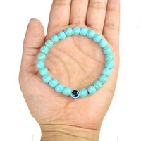 Bracelet cristal Turquoise Jade mauvais œil perles rondes 8mm pierre cristal pierres précieuses bijoux de mode hommes et femmes cadeau énergie