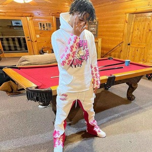 Ensemble Pantalon de Survêtement et Sweat à Capuche pour Hommes Survêtement Slim Fit Marque Personnalisée Survêtements Streetwear - Product Image 5