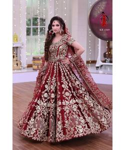 Precio al por mayor, lámina de seda de algodón pesado, estampado Lehenga Choli, hermosa prenda étnica, Dupatta, ropa de recepción India pakistaní - Product Image 1