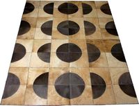 Luxuriöser Hotelqualitäts-Teppich mit Stickerei, Lederbesatz und Rutschfester Oberfläche, Haustierfreundlich, Modernes Design mit Geometrischem Muster für Luxuriöse Bereiche