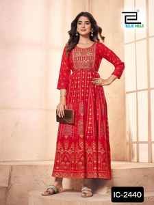 Indian Trendy New Designer Heavy Georgette Digital Print and Embroidery Work with Plus Size Available for Women Wedding Wear - Product Image 3