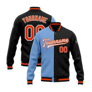 Chaqueta Varsity de grafiti de lana de moda para hombre estilo High Street con cuello vuelto y parche bordado - Product Image 6