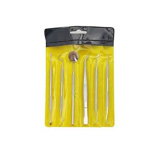 Ensemble de 6 instruments de diagnostic dentaire manuels en acier inoxydable |   Utilisation professionnelle de haute qualité pour les cliniques et les hôpitaux - Product Image 1