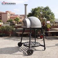 Four à pizza en terre cuite robuste et pratique de 800 mm de diamètre, sans fissures, pour barbecue au bois, en acier inoxydable, avec sécurité anti-flamme, facile à nettoyer