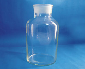 Uni-mex OEM botellas de reactivo personalizadas, vidrio de soda de boca ancha con tapón de vidrio - Product Image 3