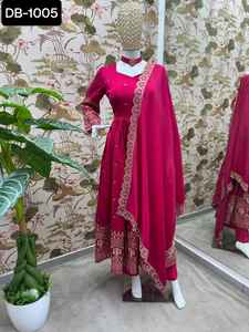 ชุดเดรสยาวผ้าไหมลายดอกวิชิตราสำหรับผู้หญิงชุดยาวลายปักและออกแบบได้ตามลำดับสำหรับผู้หญิงล่าสุด - Product Image 4