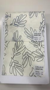 Digital <b>Printed</b> <b>Linen</b> Cotton <b>Fabric</b> Leaf Pattern Woven Textile 58 Inch - Product Image 1