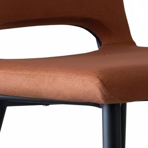 Chaise de salle à manger PASCAL au design minimaliste moderne, avec assise confortable et pieds en métal de qualité commerciale - Product Image 4