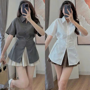 [Usine de vêtements] SH21 T-shirt en coton pour femme couleurs jeunes simple col rond belle conception unique élégante douce 2025 - Product Image 4