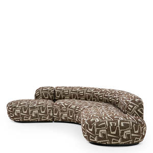 Sofá Bjrn L de Davenport en color marrón oscuro, mueble para sala de estar con tapicería de tela y relleno de esponja para apartamentos - Product Image 4
