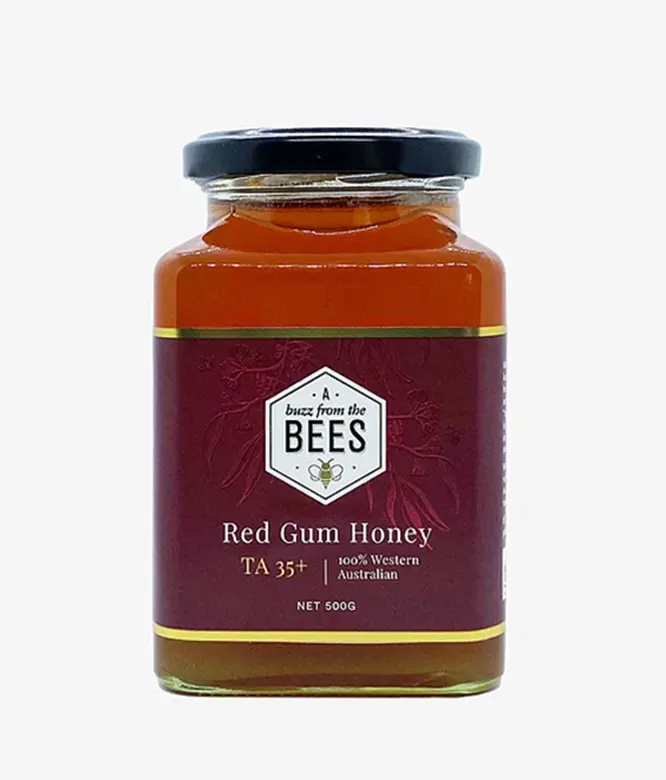 TA 30+ Bulk Red Gum Honey A Buzz from the Bees