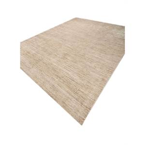 พรมขนสัตว์ทอมือลายเส้นโค้งสีเบจน้ำตาลขนาดใหญ่รูปทรงสี่เหลี่ยมผืนผ้าลายทางสามมิติสีพื้นสำหรับบ้าน ห้องนอน ห้องนั่งเล่น ทางเดิน-Hwl-237 - Product Image 2