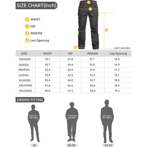 Pantalones Cargo ajustados para hombre, cintura ajustable, Etiquetas bordadas personalizadas con múltiples bolsillos, ropa de calle, proveedor OEM de moda - Product Image 6
