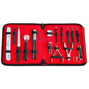 Professional Stainless Steel Manicure Pedicure <b>Set</b> Complete <b>Nail</b> Care Grooming Kit with Red Zipper Case Wholesale - Product Image 6