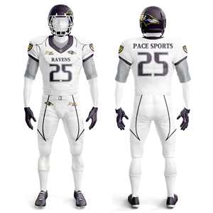 Ensemble d'uniformes de football américain sublimé personnalisé Pantalon en jersey à mailles cousues Vente en gros en vrac pour jeunes adultes - Product Image 5