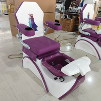 Ensemble de meubles pour salon de manucure pour enfants, chaise de pédicure princesse avec baignoire à remous pour enfants, siège réglable