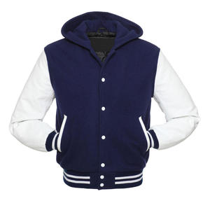 OEM Customizable Unisex Winter Bomber <b>Jacket</b> Breathable <b>Waterproof</b> Leather Canvas Stand Hot Custom Embroidery Varsity Baseball - Product Image 2