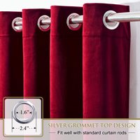 Rideaux occultants modernes minimalistes en velours polyester couleur unie à œillets, isolants thermiques pour salon, toutes saisons