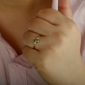 คอลเลกชันล่าสุดที่ดีที่สุดการออกแบบแฟนซีแหวนหมั้นแหวนเพชรเกลือและพริกไทย 14K ในราคาที่ดีที่สุด - Product Image 4