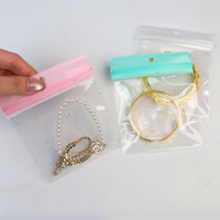 Sacs en EVA à fermeture éclair avec trou de suspension, transparents, pour emballage de bijoux, pochettes refermables en EVA pour boucles d'oreilles, colliers, bagues - En stock