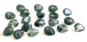 Agate de mousse naturelle de qualité supérieure 6x9mm poire à facettes de qualité supérieure-agate de mousse en vrac de qualité supérieure - Product Image 6