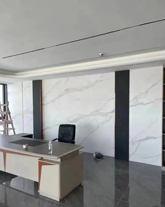 Tấm ốp tường giả đá, đá nhân tạo mài bóng, bề mặt giả đá cẩm thạch trắng Alps, dùng cho nội thất, ngoại thất, bàn, sàn, tường TV - Product Image 4