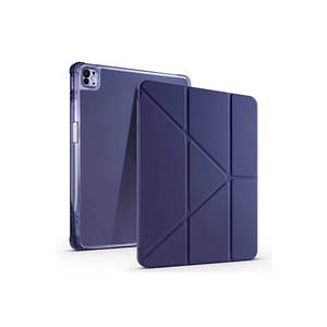 Étui pliable Netzy 2025 M3 pour iPad Air 13 Bleu marine, étui de protection en TPU avec compartiment pour stylos et support - Product Image 1