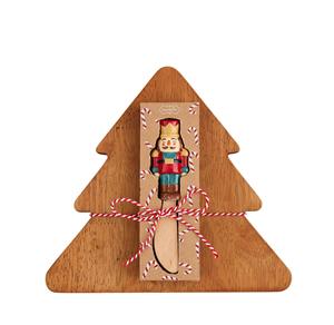 Ensembles d'arbre casse-noisette plateau de service en bois plateau charcuterie planche cadeaux de pendaison de crémaillère taille personnalisée couleur bois naturel - Product Image 6