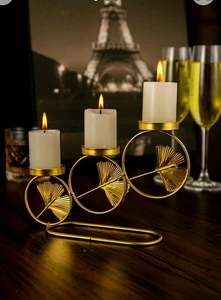 Portavelas de Metal con Forma Geométrica Única, Perfecto para Hogares Modernos que Buscan Piezas Decorativas Artísticas y Funcionales - Product Image 4