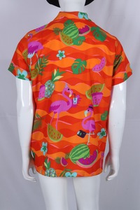 Chemises hawaïennes à motifs floraux imprimés sur toute la surface Tissu en polyester respirant Design personnalisé Chemises Aloha - Product Image 3