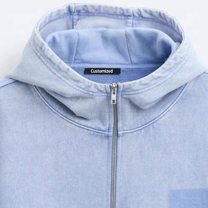 เสื้อฮู้ดซิป ¼  ผ้าสัมผัสนุ่ม สวมใส่สบาย ทรงหลวม สำหรับใส่ในชีวิตประจำวัน เสื้อฮู้ดซิป ¼ - Product Image 4