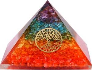 Meilleure Qualité 70-75mm Sculpté Style Religieux Sept Chakra Orgone Pyramide En Gros Orgonite Pyramide pour Méditation Guérison - Product Image 5