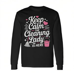 T-shirt à manches longues pour les passionnés de nettoyage, les femmes de ménage et les femmes de service – Idée cadeau promotionnel - Product Image 2