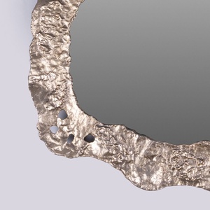 Hammered High Grade Wall <b>Mirror</b> Customized Size Handcrafted Aluminium <b>Frame</b> for Modern Home Decor Living Room Bedroom Hallway - Product Image 3