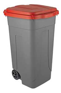 Contenitore Differenziato Lt. 80 - Cm. 45x50x78 H Rosso/Grigio - Product Image 1