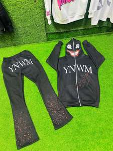 450 GSM Coton Polaire Full Zip Hoodie Évasé Sérigraphie Travail par Tansy Industry Plus Size Homme Hoodie Prix Bas - Product Image 6