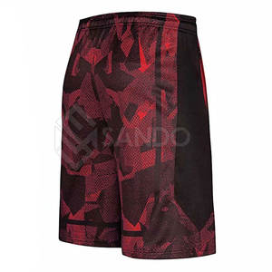 Pantalones cortos de baloncesto de poliéster 100% cómodos de alta calidad, secado rápido y transpirable, patrón sólido informal, venta en línea - Product Image 3