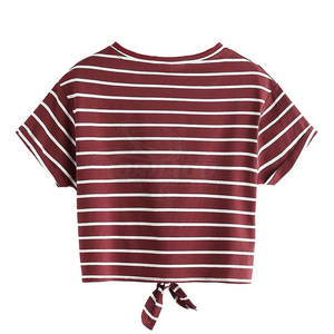 Summer Wear Cotton Made Women Crop Top T-shirts Taille personnalisée Femmes Crop Top T-shirts Style unique Femmes Crop Top T-shirts - Product Image 3