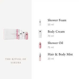 Coffret de soins corporels floraux pour femmes, Rituals the RITUAL of SAKURA, 4 pièces, gel de bain pour spa - Product Image 4