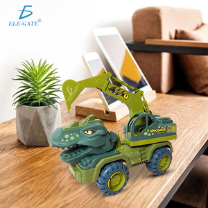 Escavatore Dinosauro Trasportatore in Plastica ABS, Camion Giocattolo a Frizione e Auto, Divertente Veicolo Escavatore Dinosauro - Product Image 5