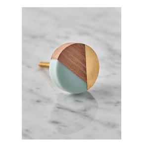 Perilla de puerta de madera y resina ecológica bellamente elaborada, artesanía de madera Natural de alta calidad, elementos de resina, producto de madera de Bambú - Product Image 2