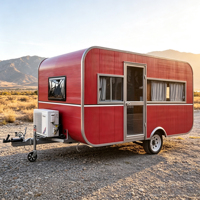 Mini-caravane de voyage classique vintage légère en aluminium extensible, vente en gros d'usine, camping-car rétro à vendre