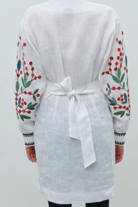 2025 blusa informal ucraniana/Top impresionante bordado bohemio manga larga ancha cuello en V alto tejido ecológico bajo precio de fábrica - Product Image 6