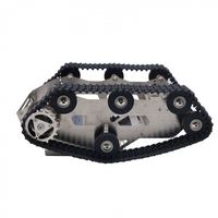 WIFI Robot Tank Kit Unfinished Smart Robotic Car Kit + A1 Robot Standard Version Black