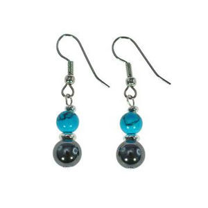 Pendientes de Plata de Ley con Diseño Moderno, Cuentas de Piedras Naturales Multicolores de 8mm, Engaste de Bisel, Estilo Hip Hop para Niños, Pendientes IGI - Product Image 1