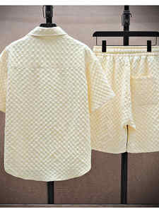 High Quality <b>Short</b> Sleeve <b>Shirt</b> Outfit Custom Streetwear OEM Beach Summer 2 Piece <b>Shirt</b> <b>and</b> <b>Shorts</b> <b>Sets</b> <b>Men's</b> <b>Shirts</b> <b>Set</b> for <b>Men</b> - Product Image 3