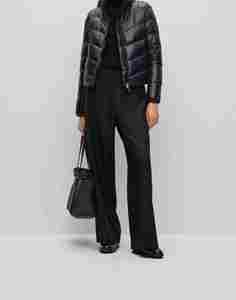 Veste d'hiver pour femme, style décontracté simple, chaude, coupe-vent, en duvet d'oie, veste courte, rembourrage chaud, doudoune pour femme - Product Image 2