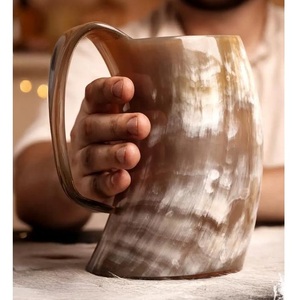 Viking Animal Religious Eco-Friendly Beer <b>Mug</b> Tankard Handmade From Ox Horn - Product Image 3