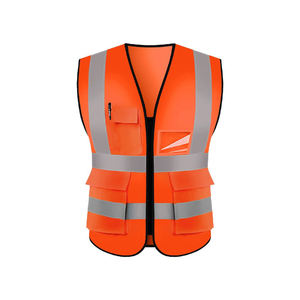 Chaleco de Seguridad de Alta Visibilidad para Verano, Ropa de Trabajo para Construcción, Reflectante, Transpirable, Impermeable, Tela de Poliéster/Algodón, Personalizable - Product Image 1